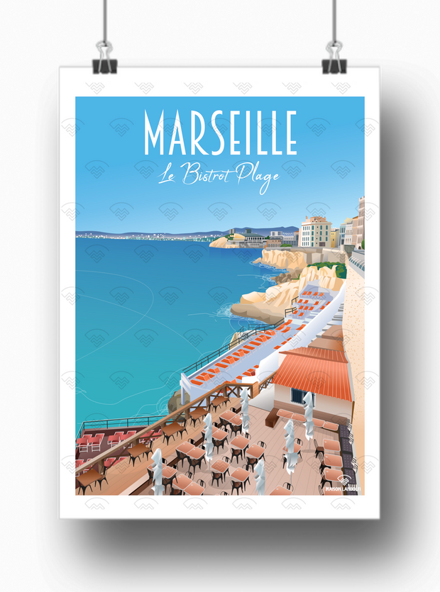 Affiche Marseille - Le Bistrot Plage