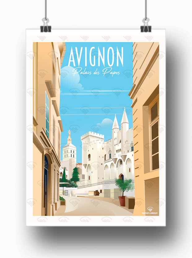 Affiche Avignon - Palais des Papes