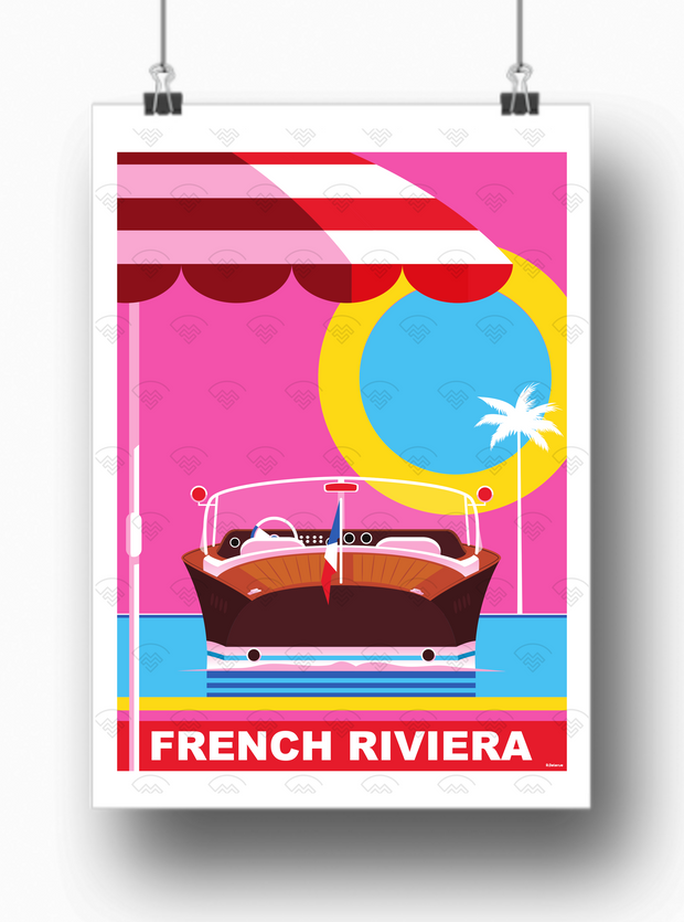 Affiche French Riviera par Raphael Delerue