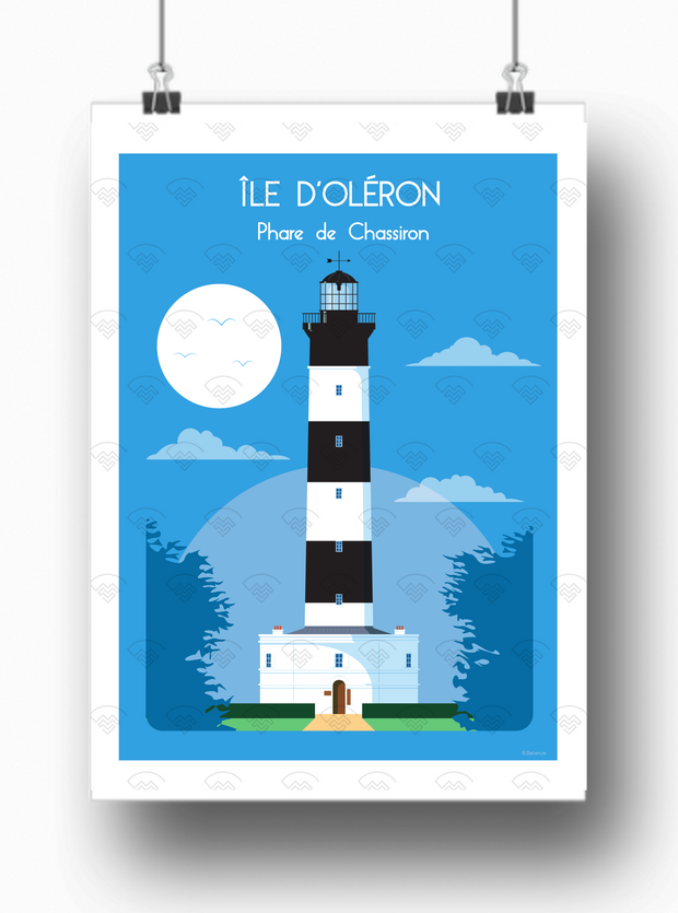 Affiche Ile D'Oléron - Phare de Chassiron par Raphaël Delerue