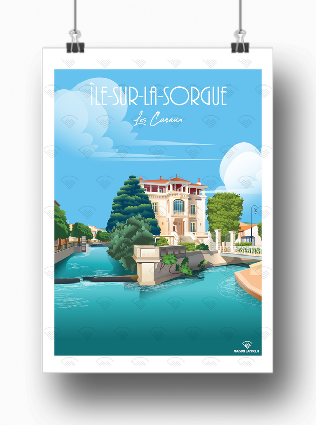 Affiche L'Isle-sur-la-Sorgue - Les Canaux