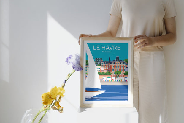 Affiche Normandie - Le Havre de Raphaël Delerue