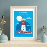 Affiche Le Conquet - Phare des Pierres Noires par Raphaël Delerue