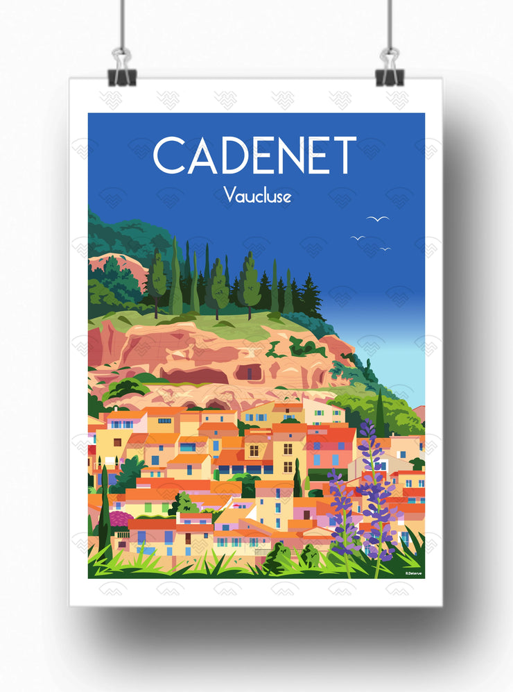 Affiche Cadenet - Vaucluse par Raphael Delerue