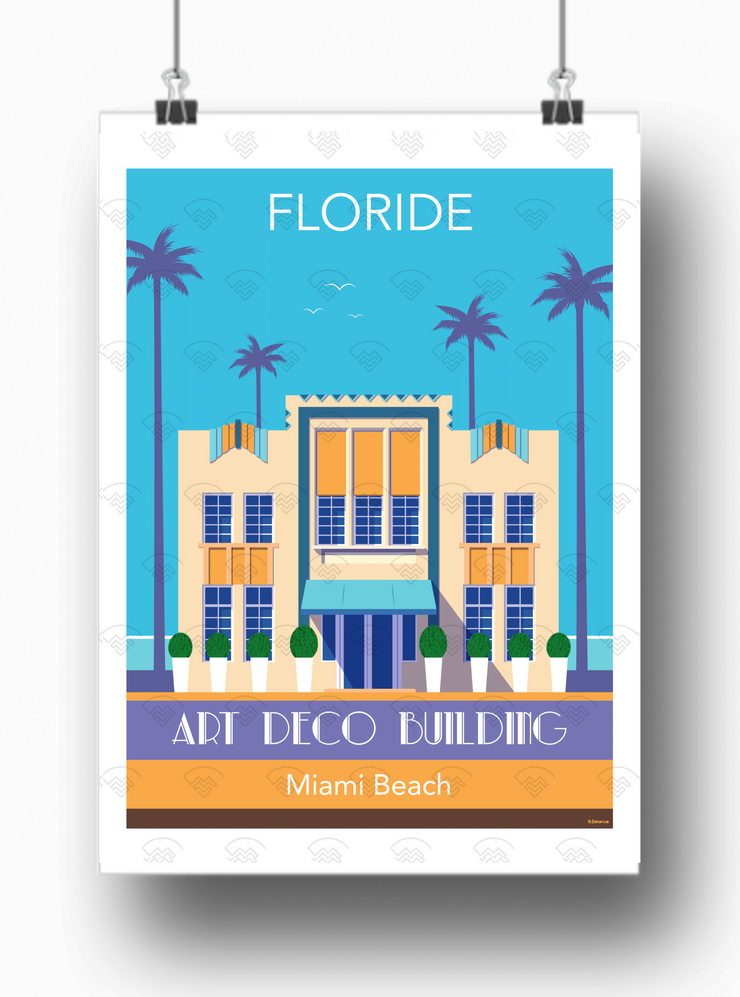 Affiche Miami - Hotel Orange de Raphael Delerue