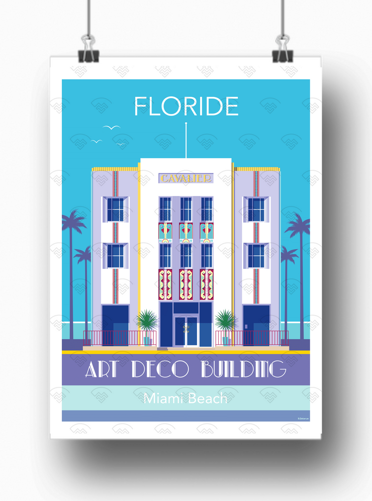 Affiche Miami - Hotel Cavalier de Raphael Delerue