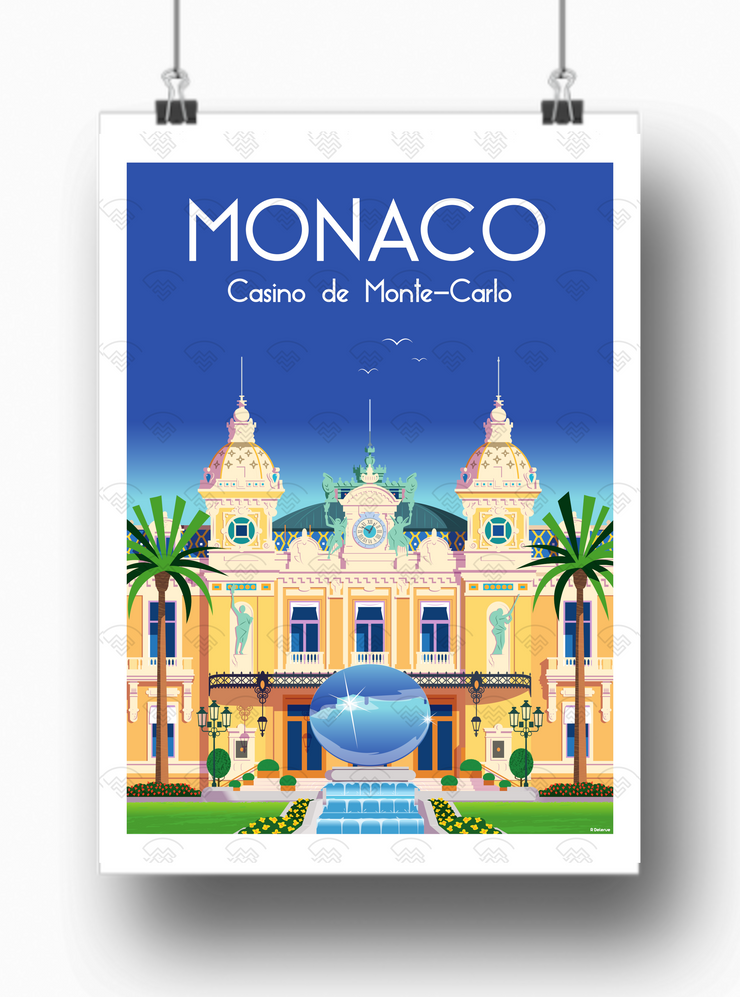 Affiche Monaco - Casino de Monte-Carlo par Raphael Delerue