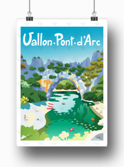 Affiche Vallon-Pont-d'Arc par Christophe Williart