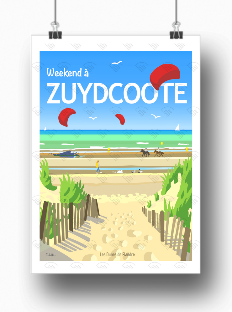 Affiche Zuydcoote par Christophe Williart