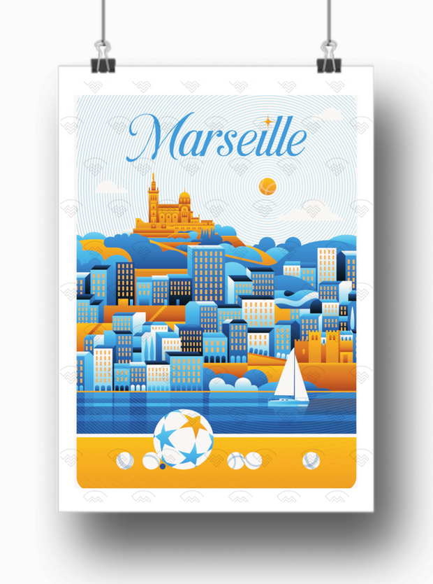 Affiche Marseille par Joseph K. Roman