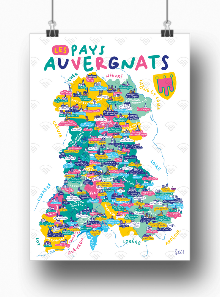 Affiche Auvergne par Sté