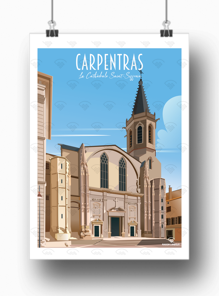 Affiche Carpentras - La Cathédrale Saint-Siffrein