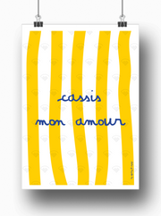 Affiche Cassis mon Amour par les Affiches de Voyage