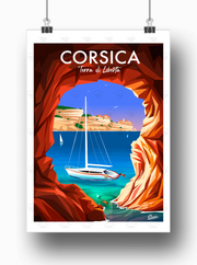 Affiche Corse - Terra di Liberta par Damien Clavé / Edition Limitée