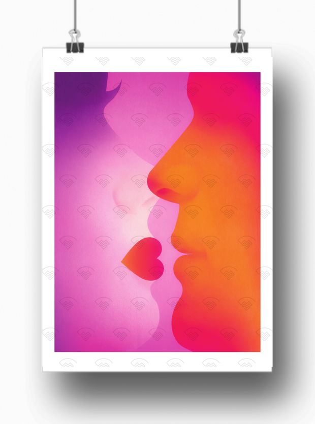 Affiche Kiss par Joseph K. Roman