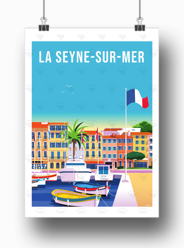 Affiche La Seyne-sur-Mer par Raphael Delerue