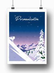 Mon affiche personnalisée - Montagnes étoilées par Raphael Delerue