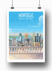 Affiche Montreal - Belvédère du Mont Royal