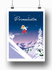 Mon affiche personnalisée - Snowboardeuse par Raphael Delerue