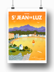 Affiche Saint-Jean-de-Luz par Christophe Williart