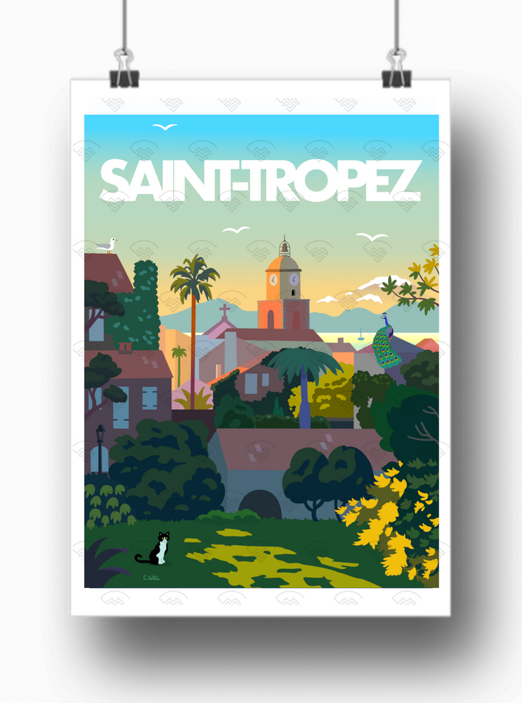 Affiche Saint-Tropez par Christophe Williart