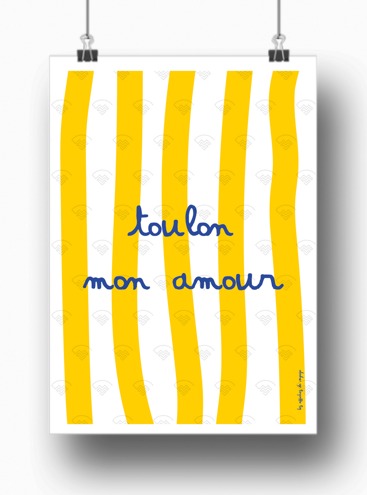 Affiche Toulon mon Amour par les Affiches de Voyage