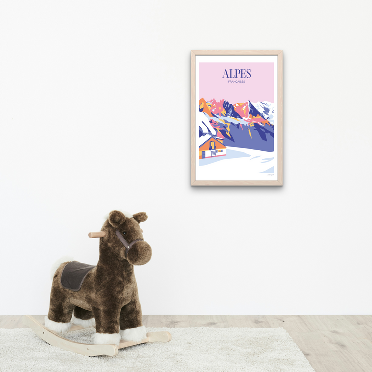 Affiche Alpes Françaises par Pauline Grafik