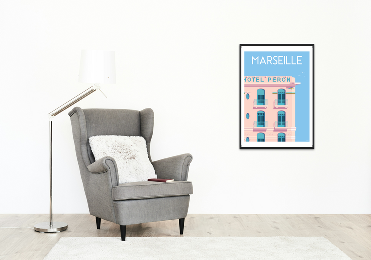 Affiche Marseille - Hôtel du Peron par Raphael Delerue