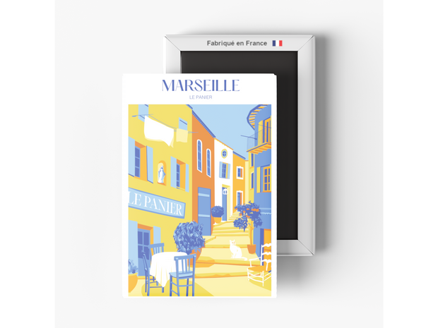 Magnet Marseille - Le Panier par Pauline Grafik