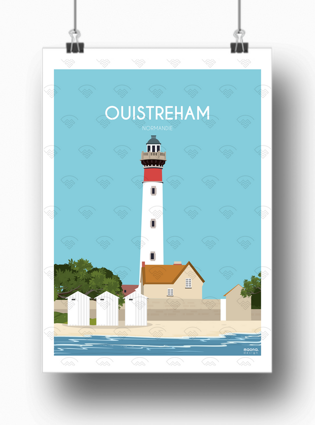 Affiche Normandie - Ouistreham  par Maona Design