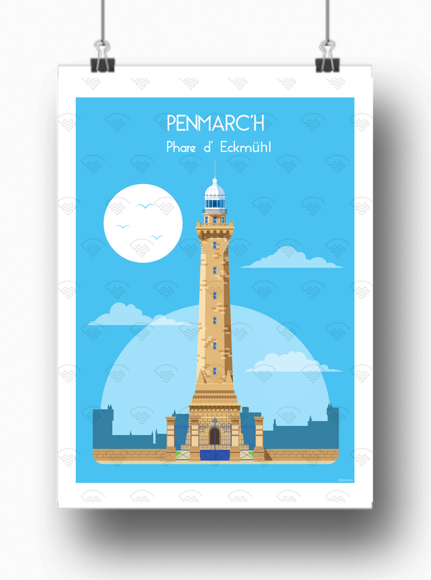 Affiche Penmarc'h - Phare d'Eckmühl par Raphaël Delerue