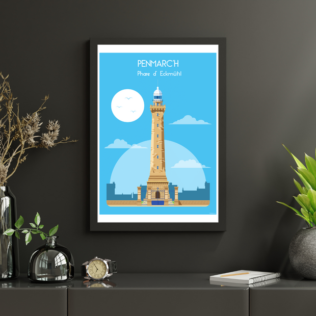 Affiche Penmarc'h - Phare d'Eckmühl par Raphaël Delerue