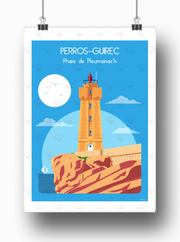 Affiche Perros-Guirec - Phare de Ploumanac'h par Raphaël Delerue