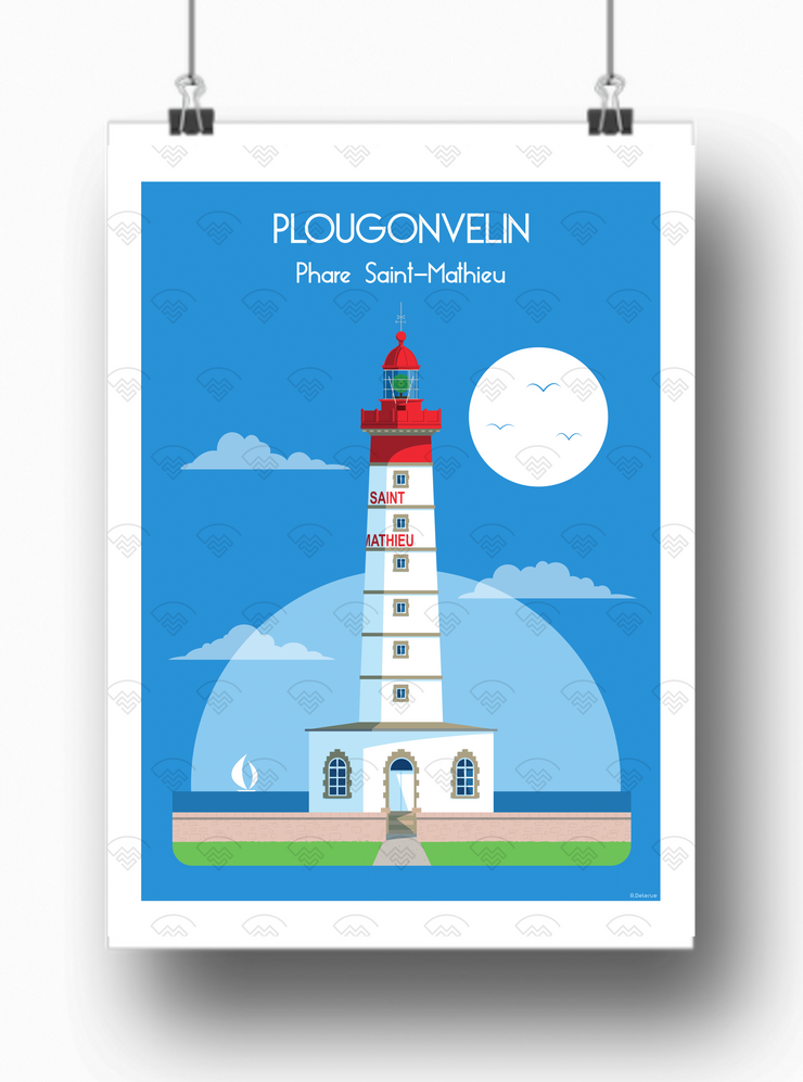 Affiche Plougonvelin - Phare Saint-Mathieu par Raphaël Delerue