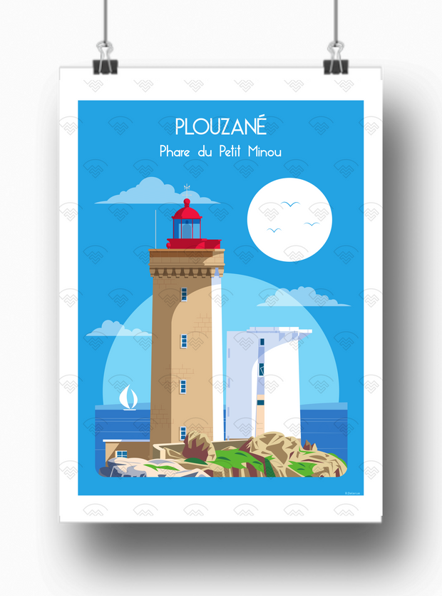 Affiche Plouzané - Phare du Petit Minou par Raphaël Delerue