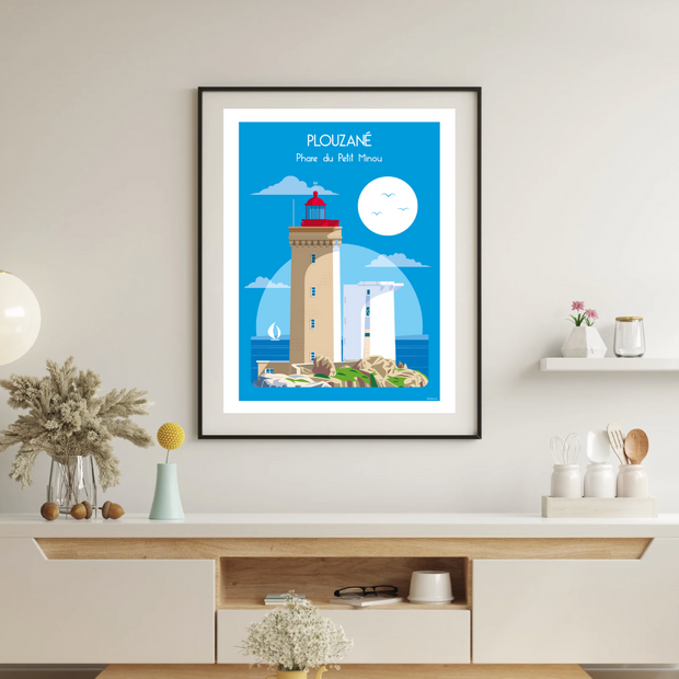 Affiche Plouzané - Phare du Petit Minou par Raphaël Delerue