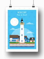 Affiche Roscoff - Phare de Roscoff par Raphaël Delerue