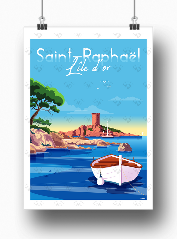 Affiche Saint-Raphaël - L'île d'or de Raphael Delerue