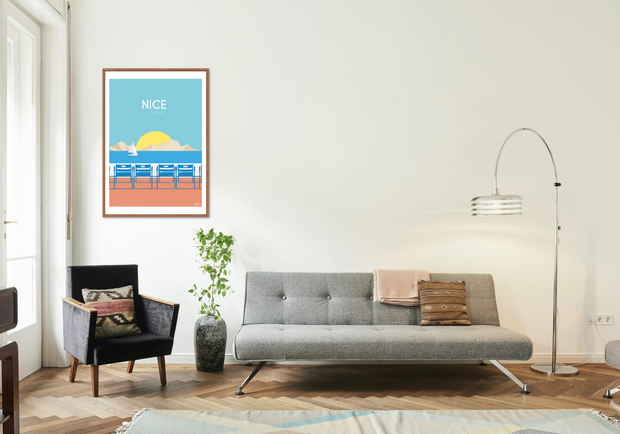 Affiche Nice - Côte d'Azur par Maona Design