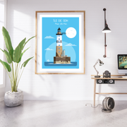 Affiche Ile de Sein - Phare d'Ar-Men par Raphaël Delerue