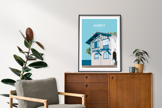 Affiche Biarritz par Maona Design