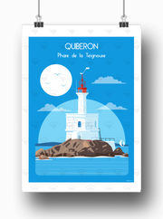 Affiche Quiberon - Phare de la Teignouse par Raphaël Delerue