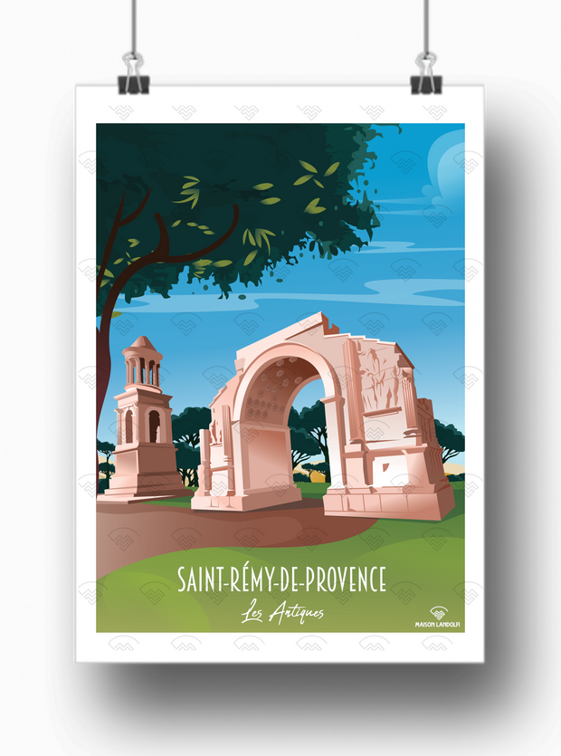 Affiche Saint-Rémy-de-Provence - Les Antiques