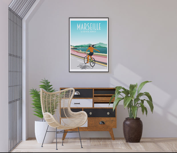 Affiche Marseille - Corniche Kennedy